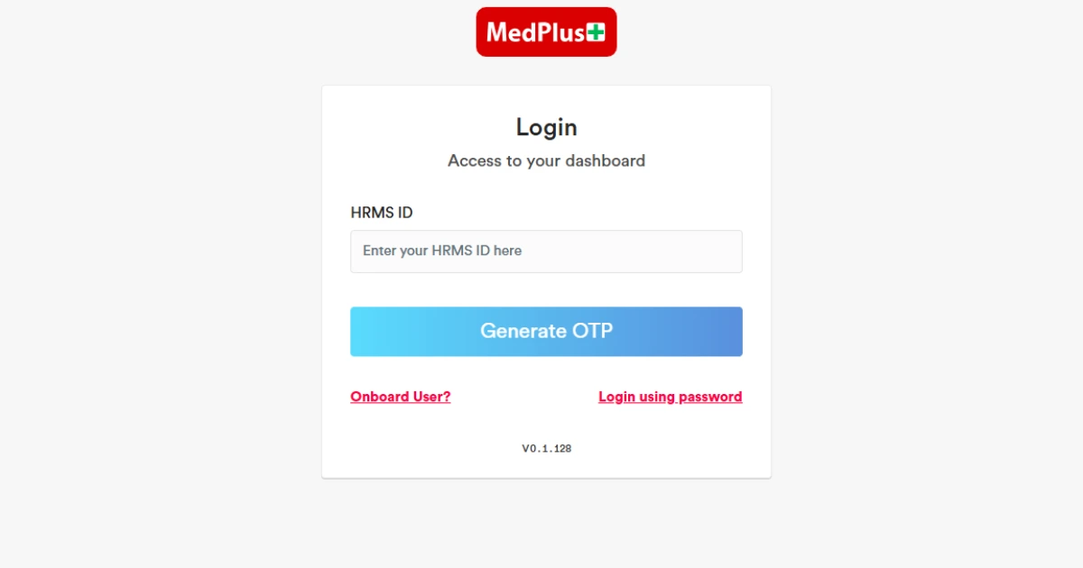 MedPlus HRMS login